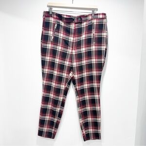 NWT H&M Red and Black Checkered Pants size 16
